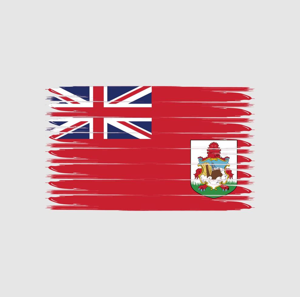 Flag of Bermuda with grunge style vector