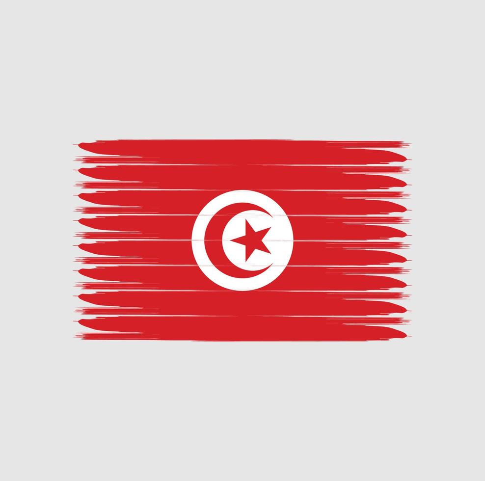 Flag of Tunisia with grunge style vector