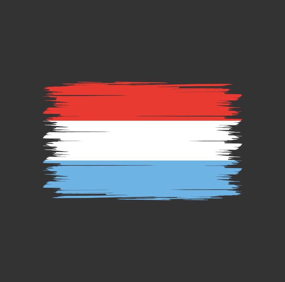 Luxembourg flag vector with watercolor brush style
