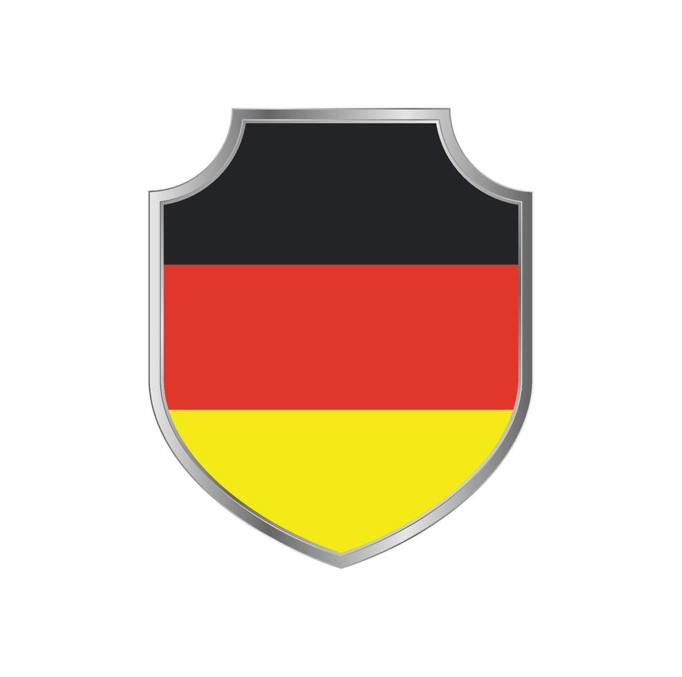 Flag of Germany with metal shield frame 5066479 Vector Art at Vecteezy