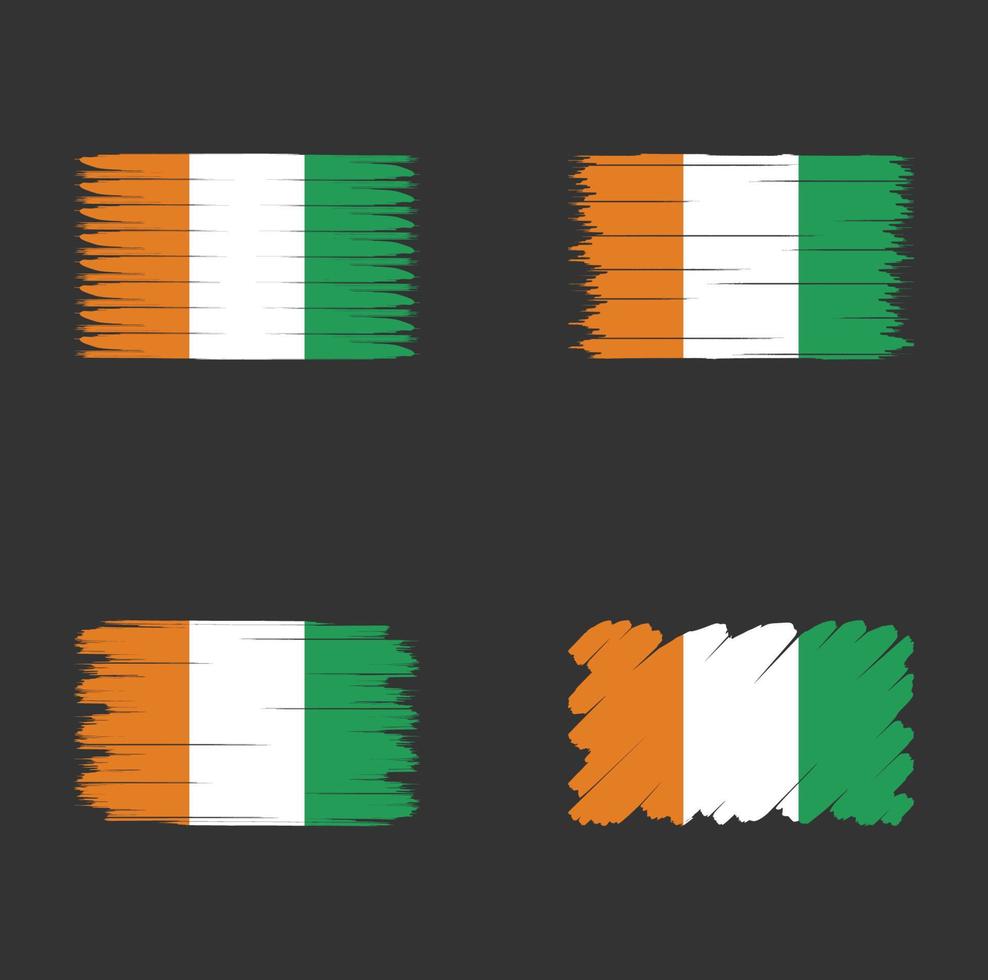 Collection flag of Cote Dlvoire vector