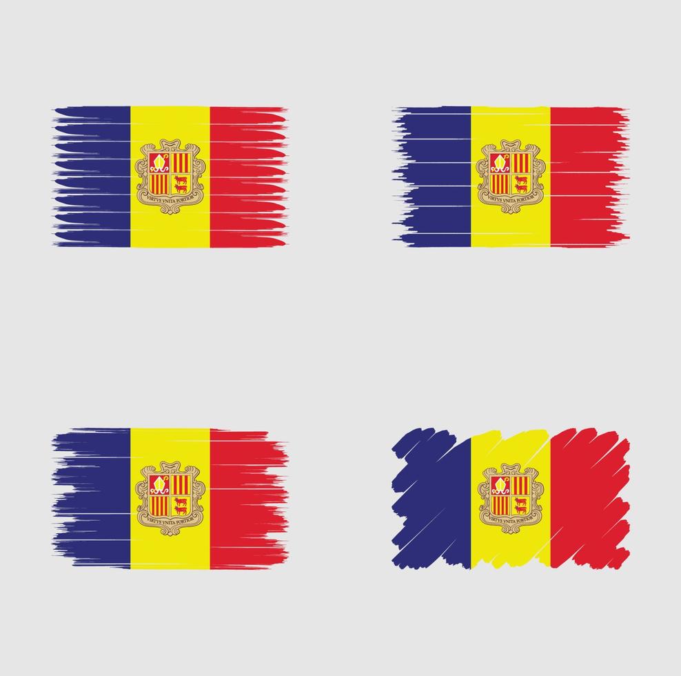 Collection flag of Andorra vector