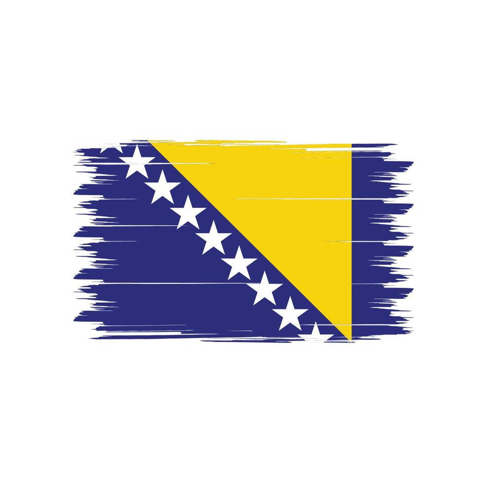 Bosnia flag vector with watercolor brush style