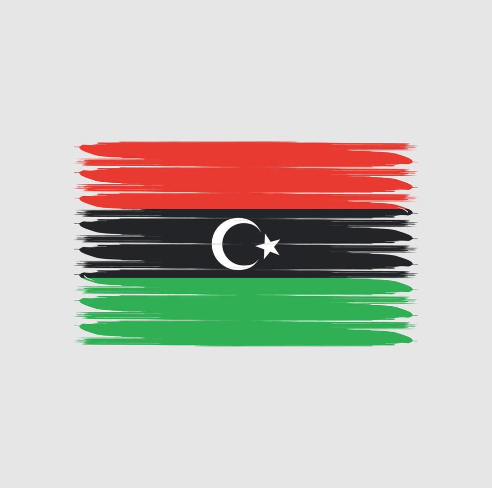 bandera de libia con estilo grunge vector