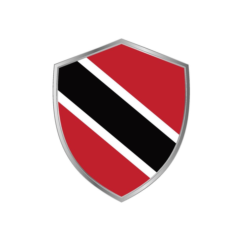 Flag of Trinidad and Tobago with silver frame vector