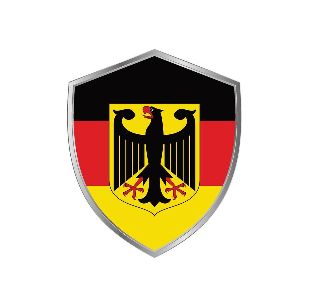bandera de alemania con marco plateado vector