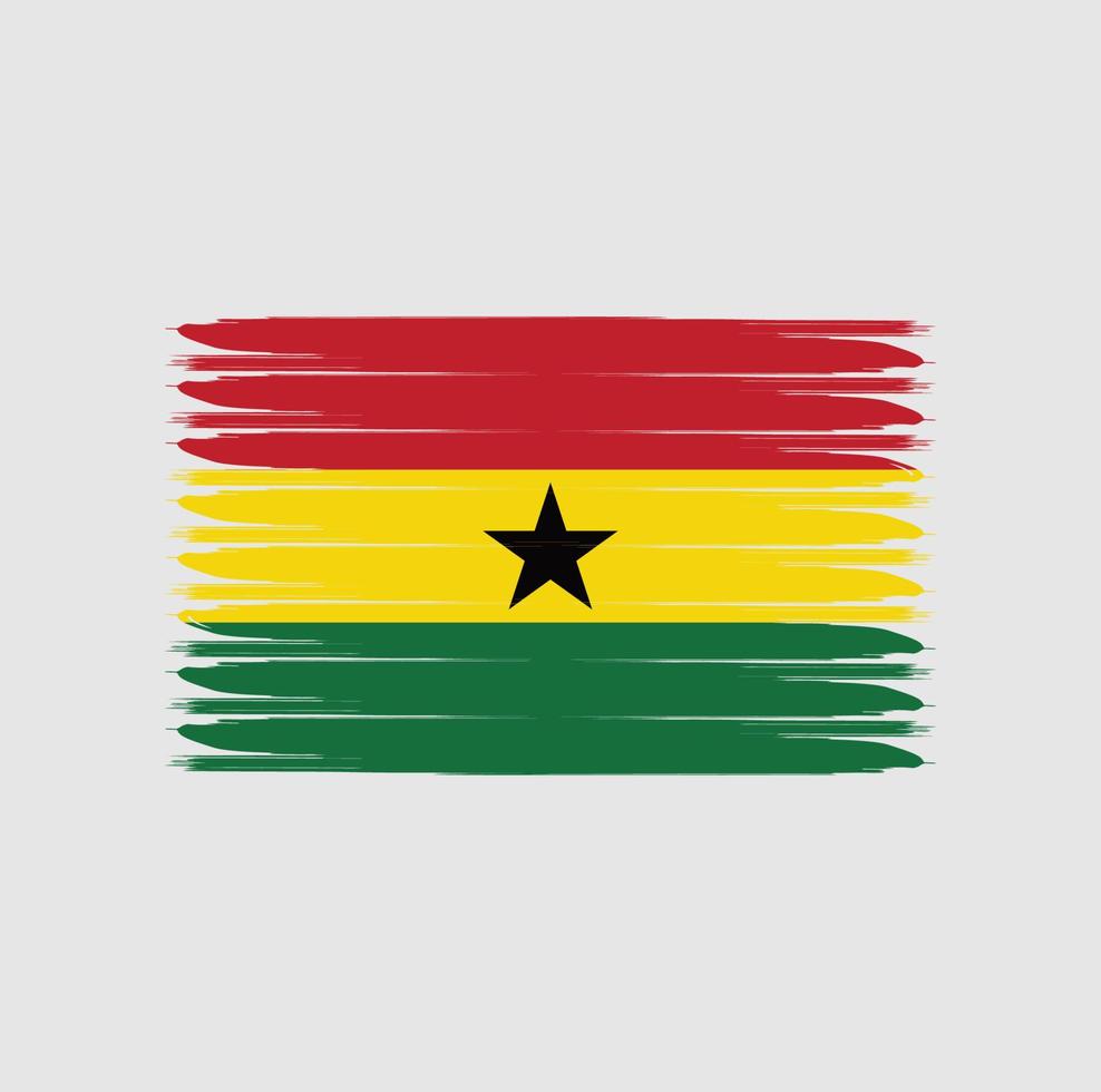 bandera de ghana con estilo grunge vector