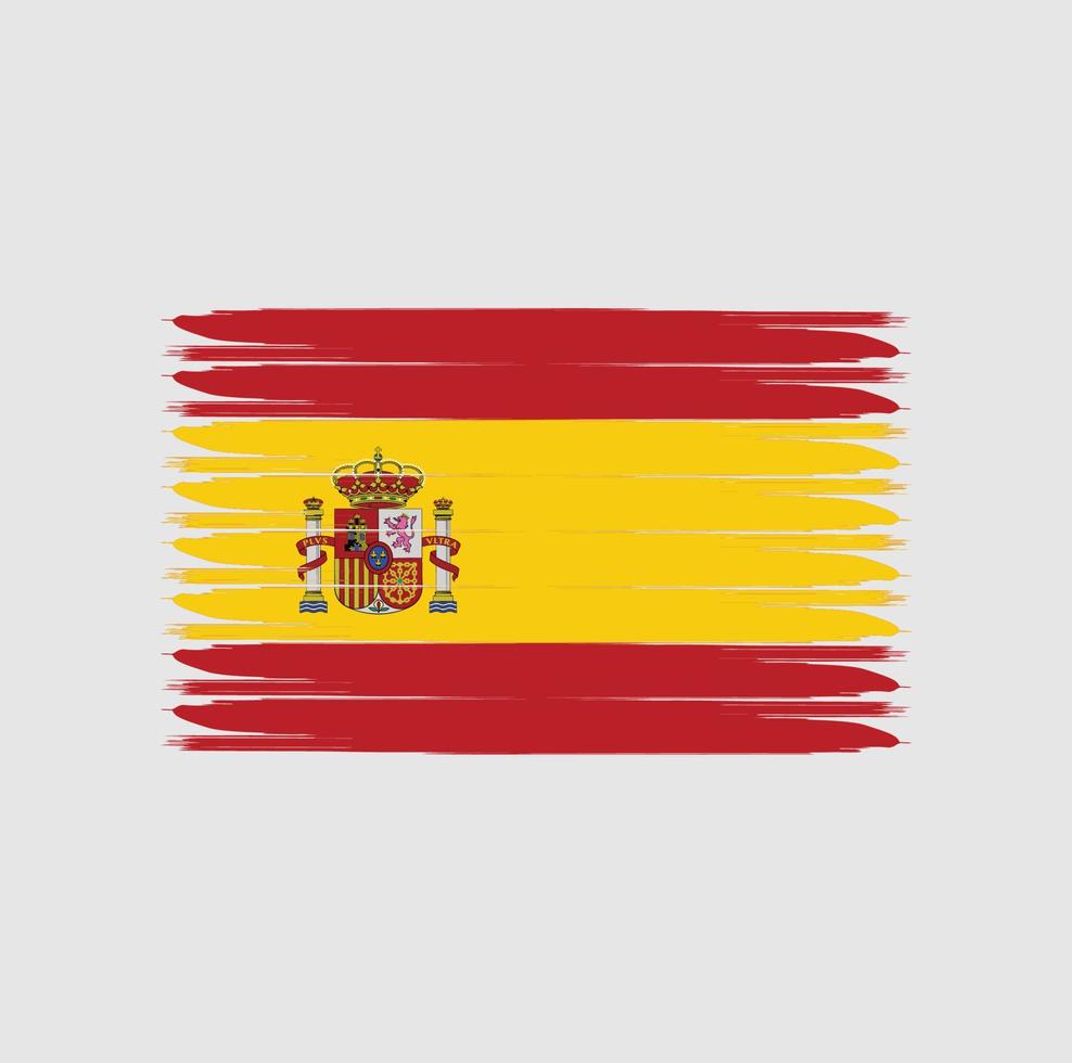 Flag of Spain with grunge style vector
