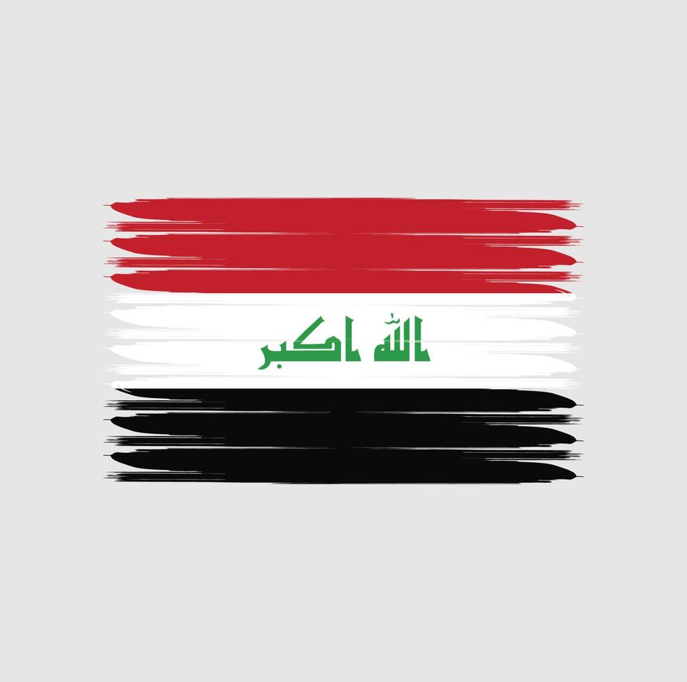 Flag of Iraq with grunge style vector