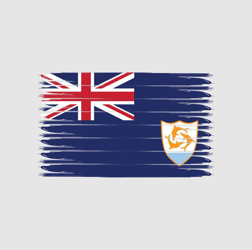 Flag of Anguilla with grunge style vector