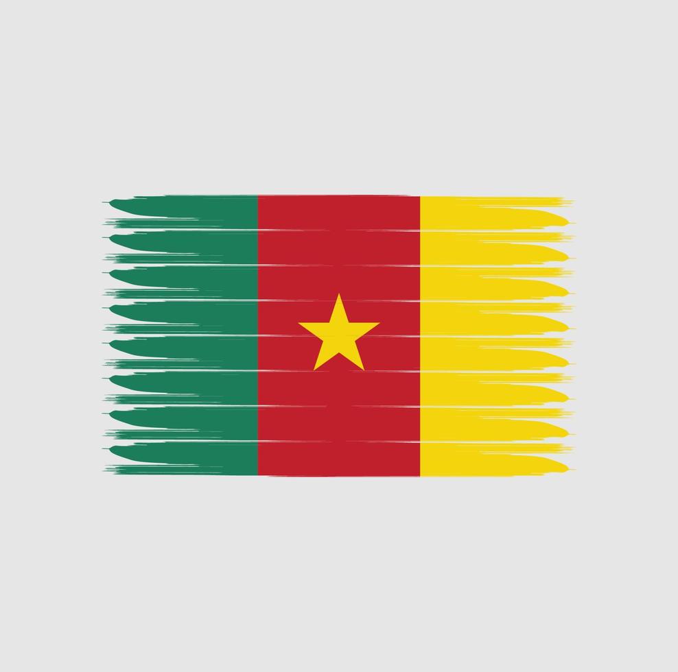 Flag of Cameroon with grunge style vector