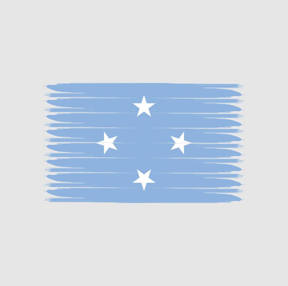 Flag of Micronesia with grunge style vector
