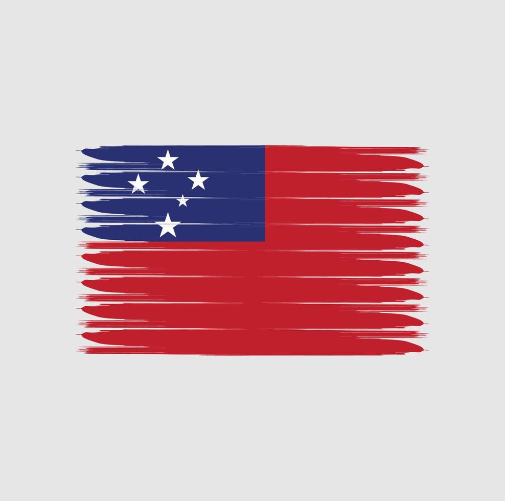 Flag of Samoa with grunge style vector