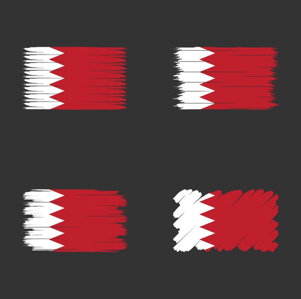 Collection flag of Bahrain vector