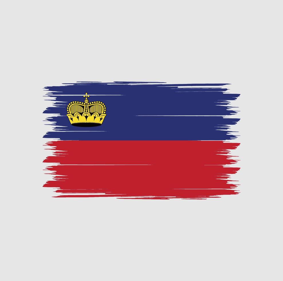 vector de bandera de Liechtenstein con estilo de pincel de acuarela