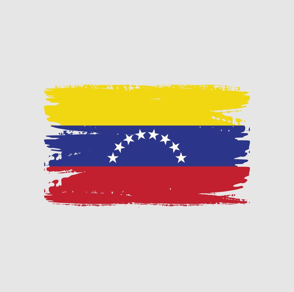Flag of Venezuela with brush style vector