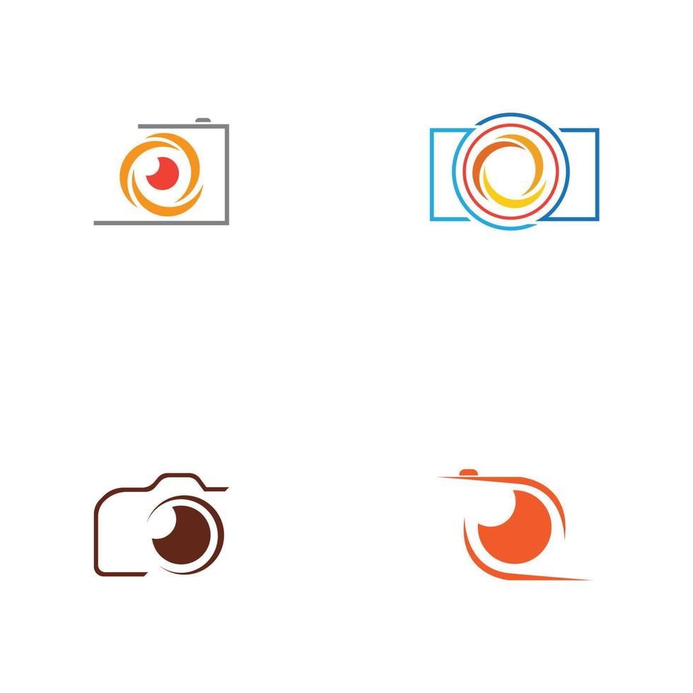 camera photography logo icon vector design template