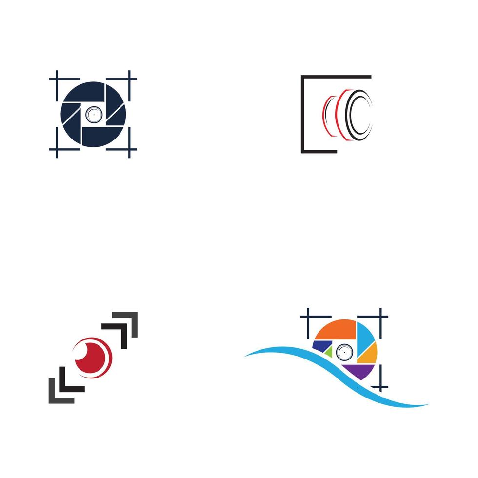 plantilla de diseño de vector de icono de logotipo de fotografía de cámara