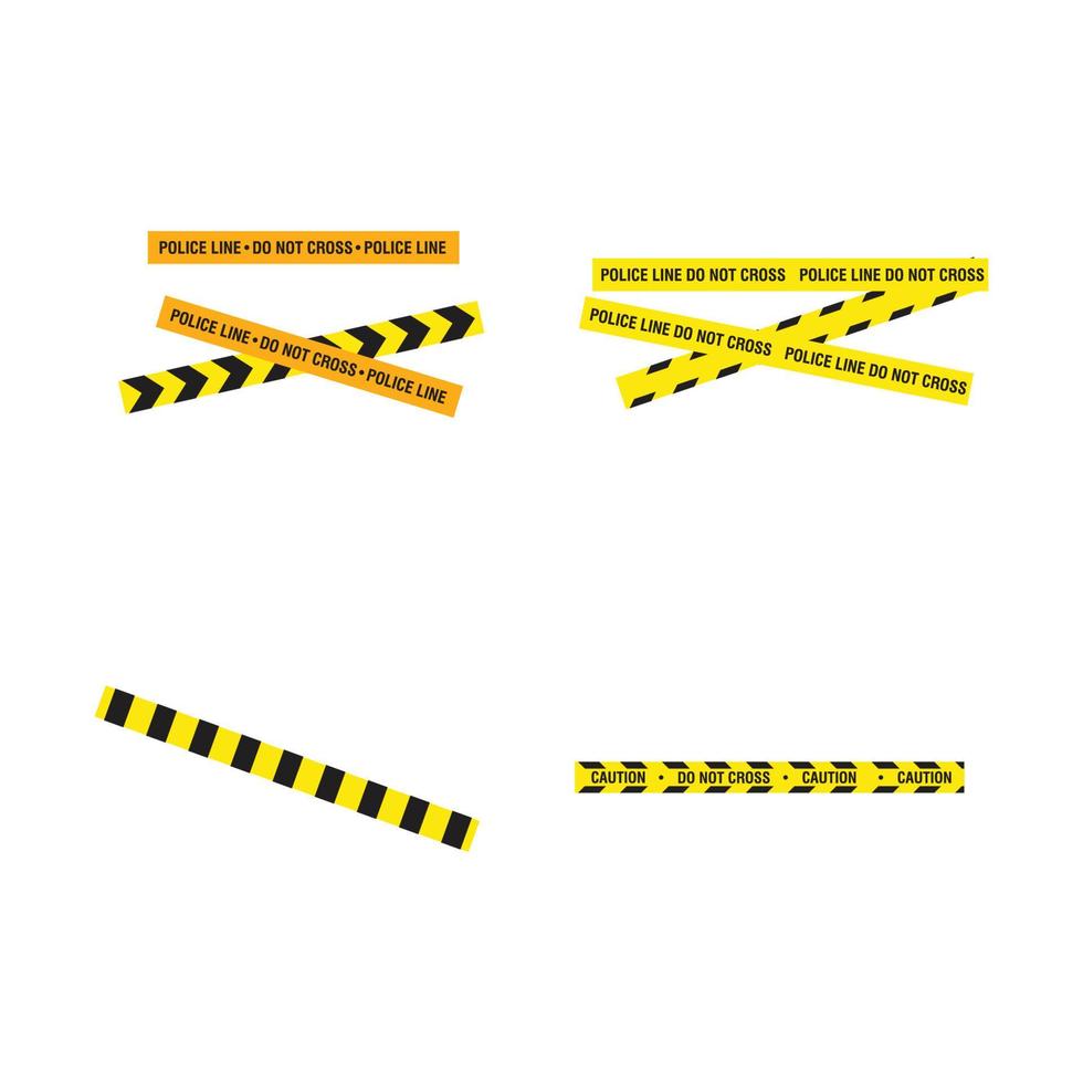 Black and yellow police stripe Vector illustration design