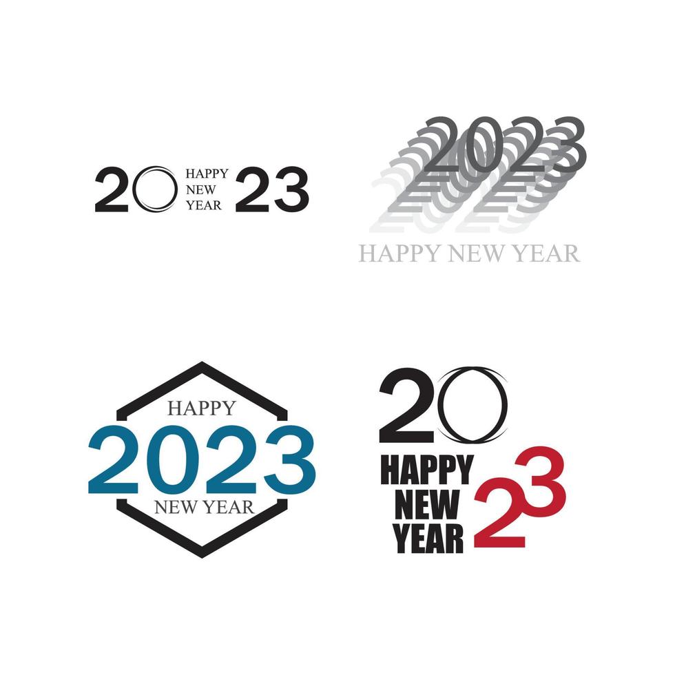 happy new year 2023 vector illustration design template