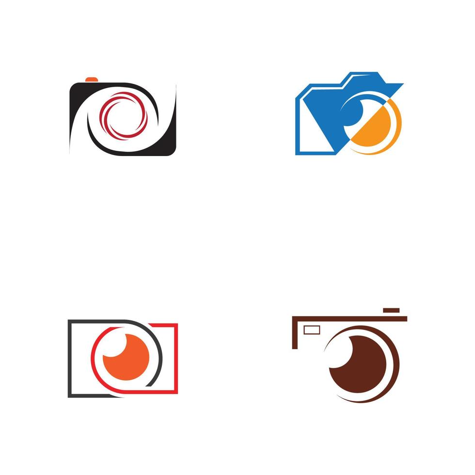 plantilla de diseño de vector de icono de logotipo de fotografía de cámara