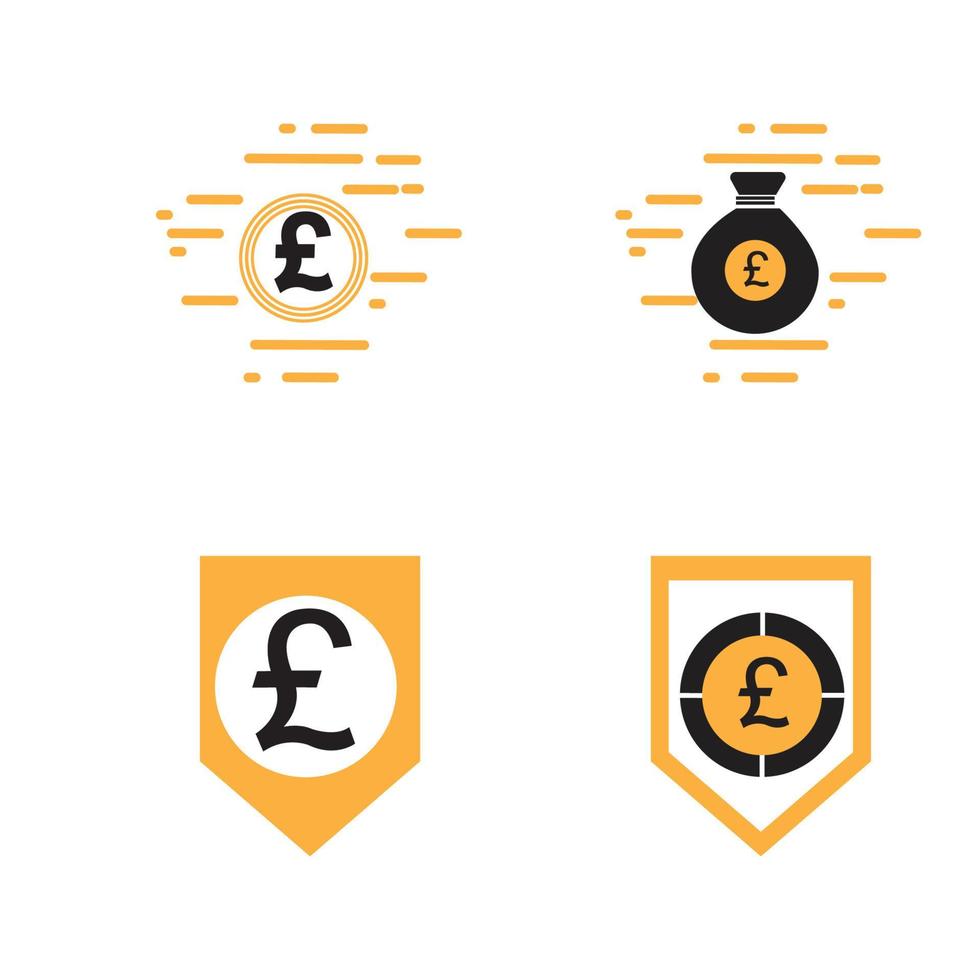 pound money vector icon illustration design template - vector