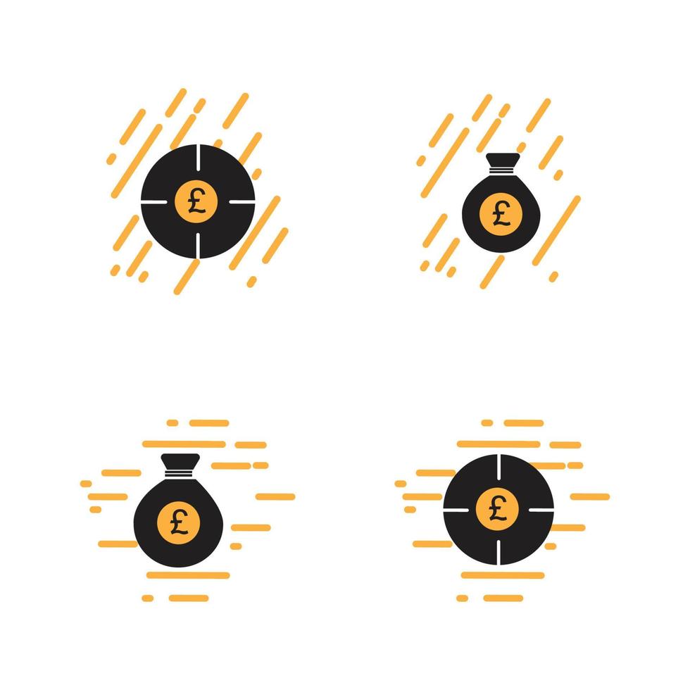 pound money vector icon illustration design template - vector