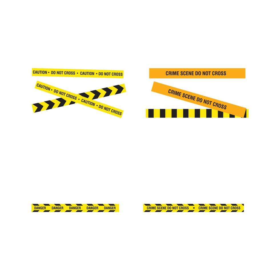 Black and yellow police stripe Vector illustration design