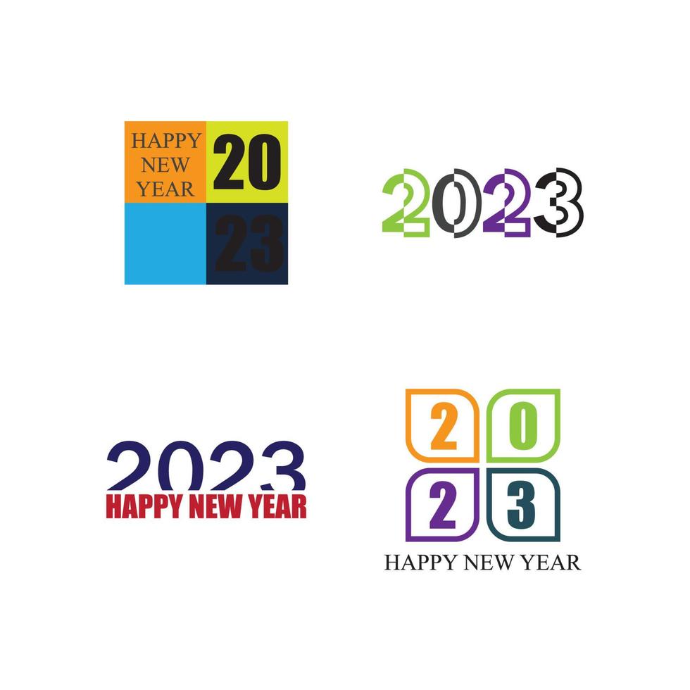 happy new year 2023 vector illustration design template