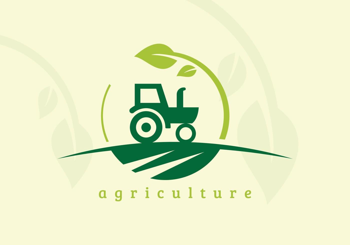 Logotipo de tractor o logotipo de granja, adecuado para cualquier negocio relacionado con las industrias agrícolas. vector