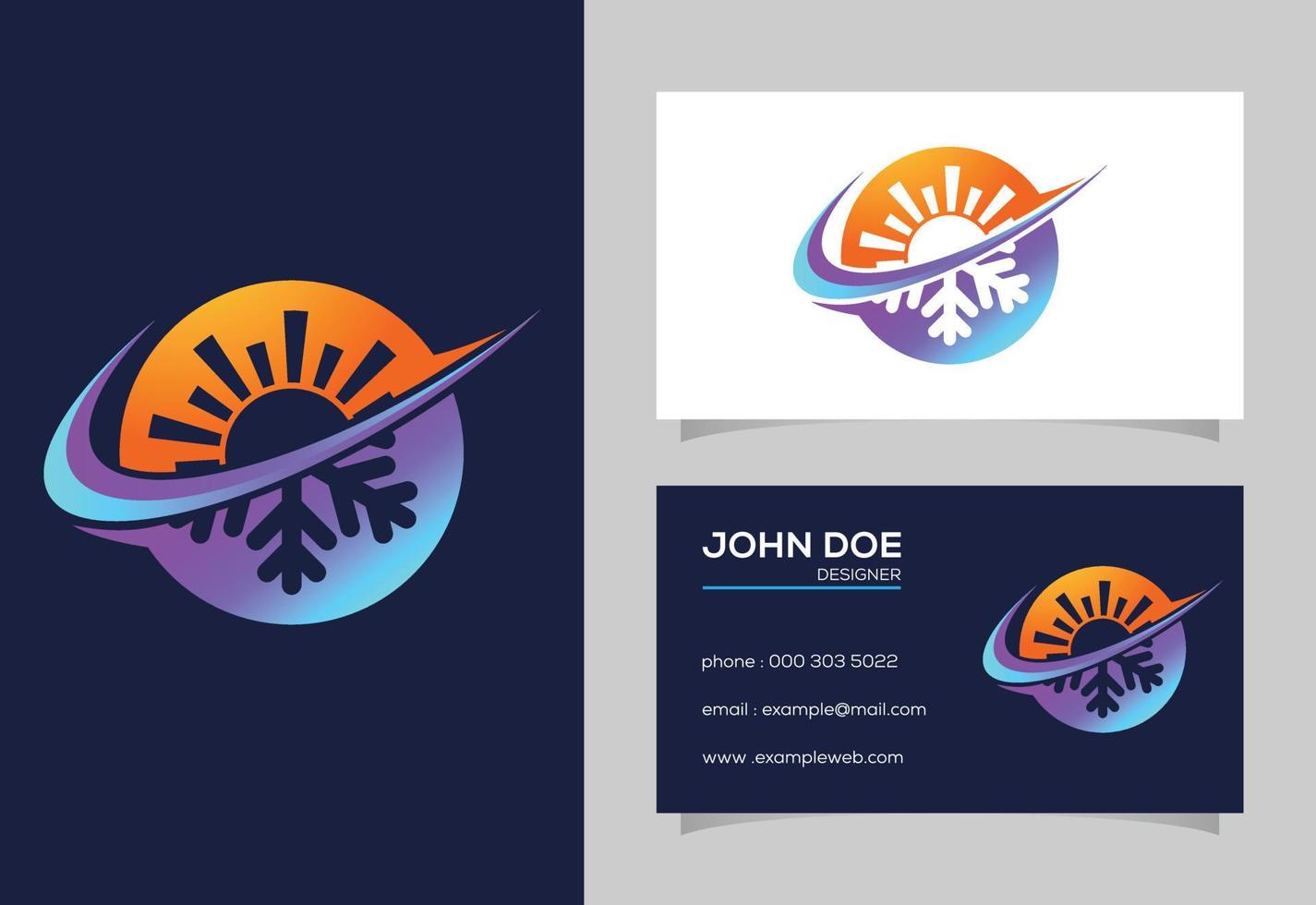 símbolo de signo de logotipo de aire acondicionado. símbolo de frío y