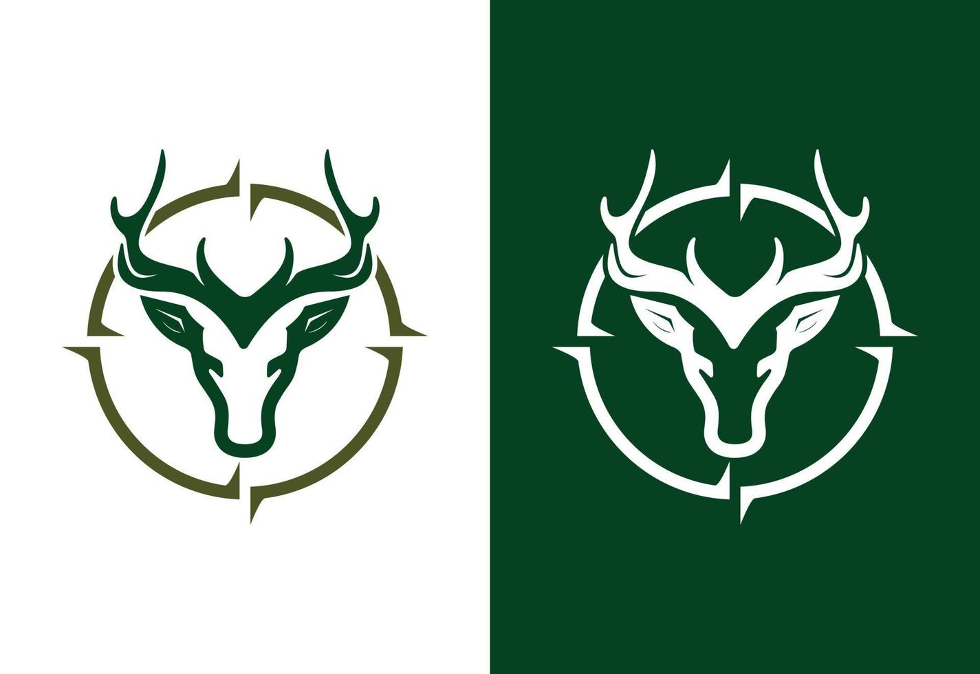 Deer hunting logo design template hunting club vector