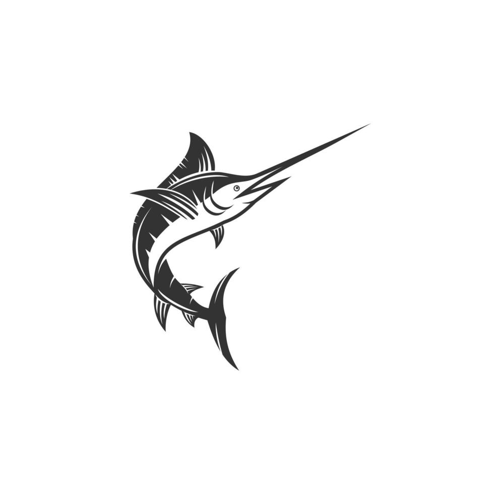 Ilustración de pez marlin aislado sobre fondo blanco. vector