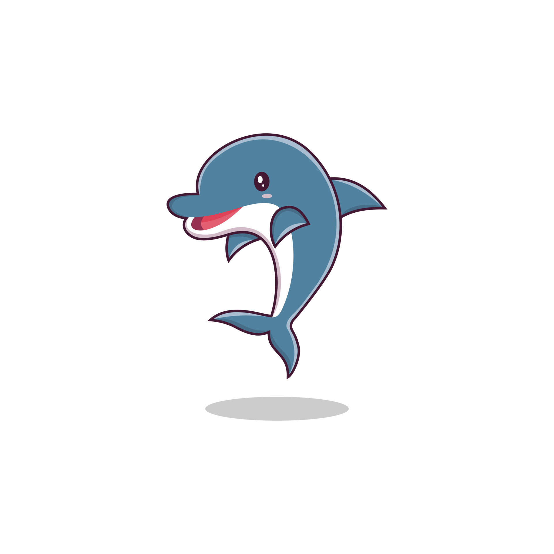 Cute cartoon dolphin. Vector illustration. 5068115 Vector Art at Vecteezy