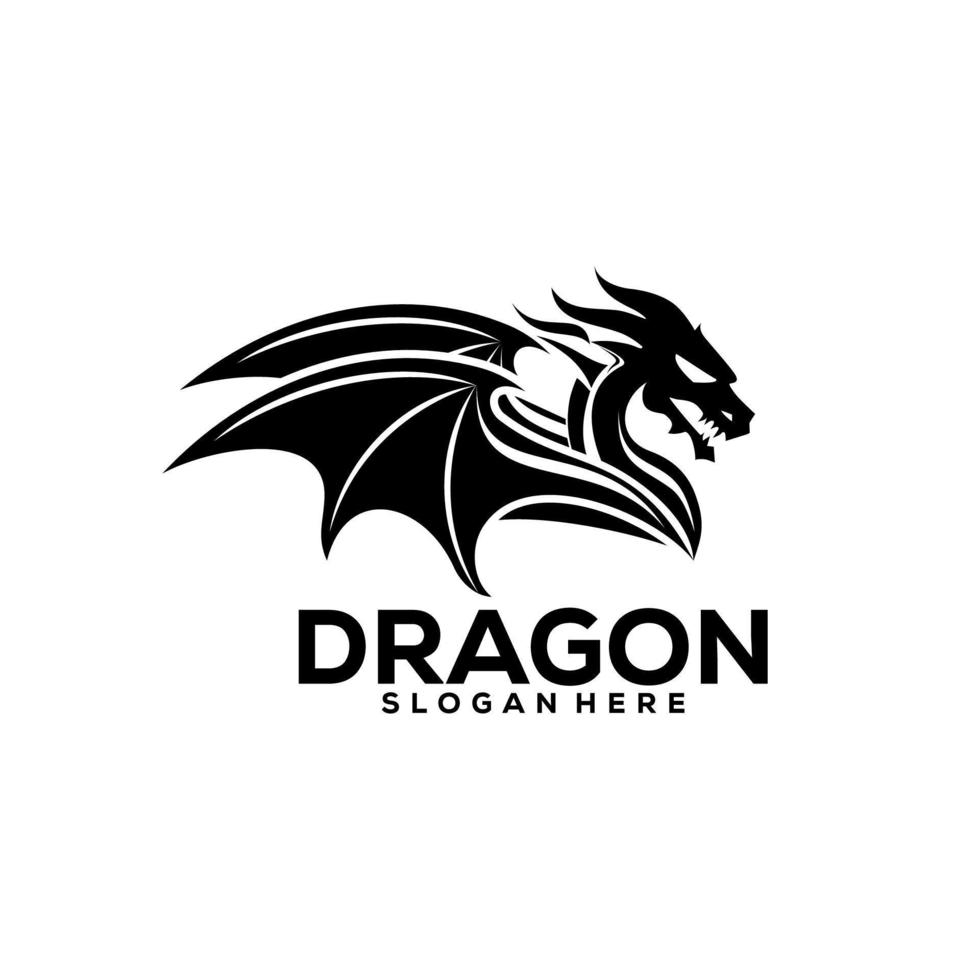 logotipo de dragón, vector de logotipo de dragón aislado