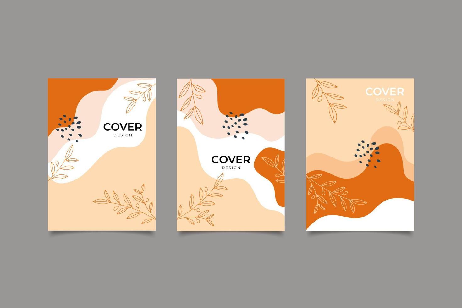 Hand draw abstract shapes cover collection vector