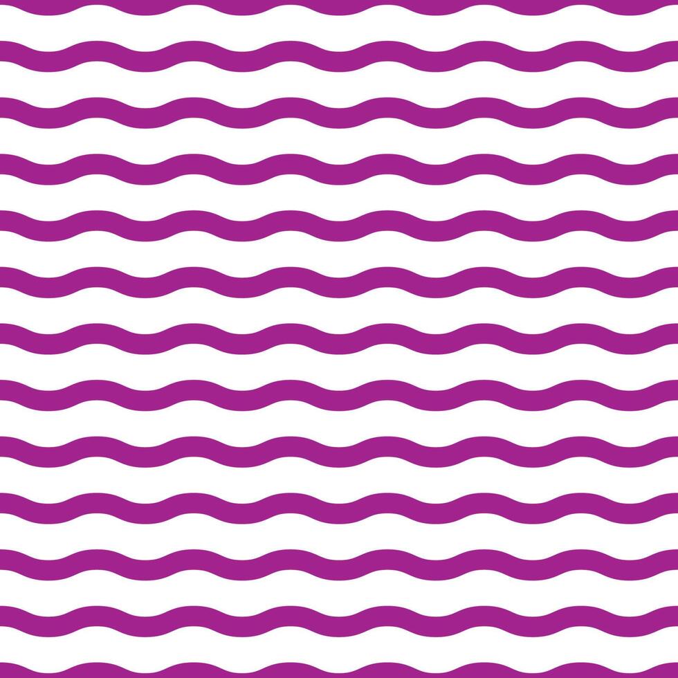 Seamless pattern with purple color stripe on white background, wavy shape. Vector illustration.
