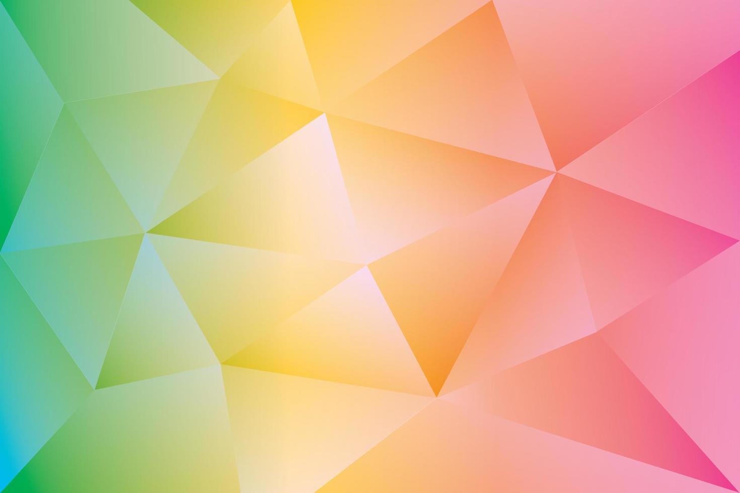 Abstract colorful with polygon background, green, yellow and pink color. Vector illustration.