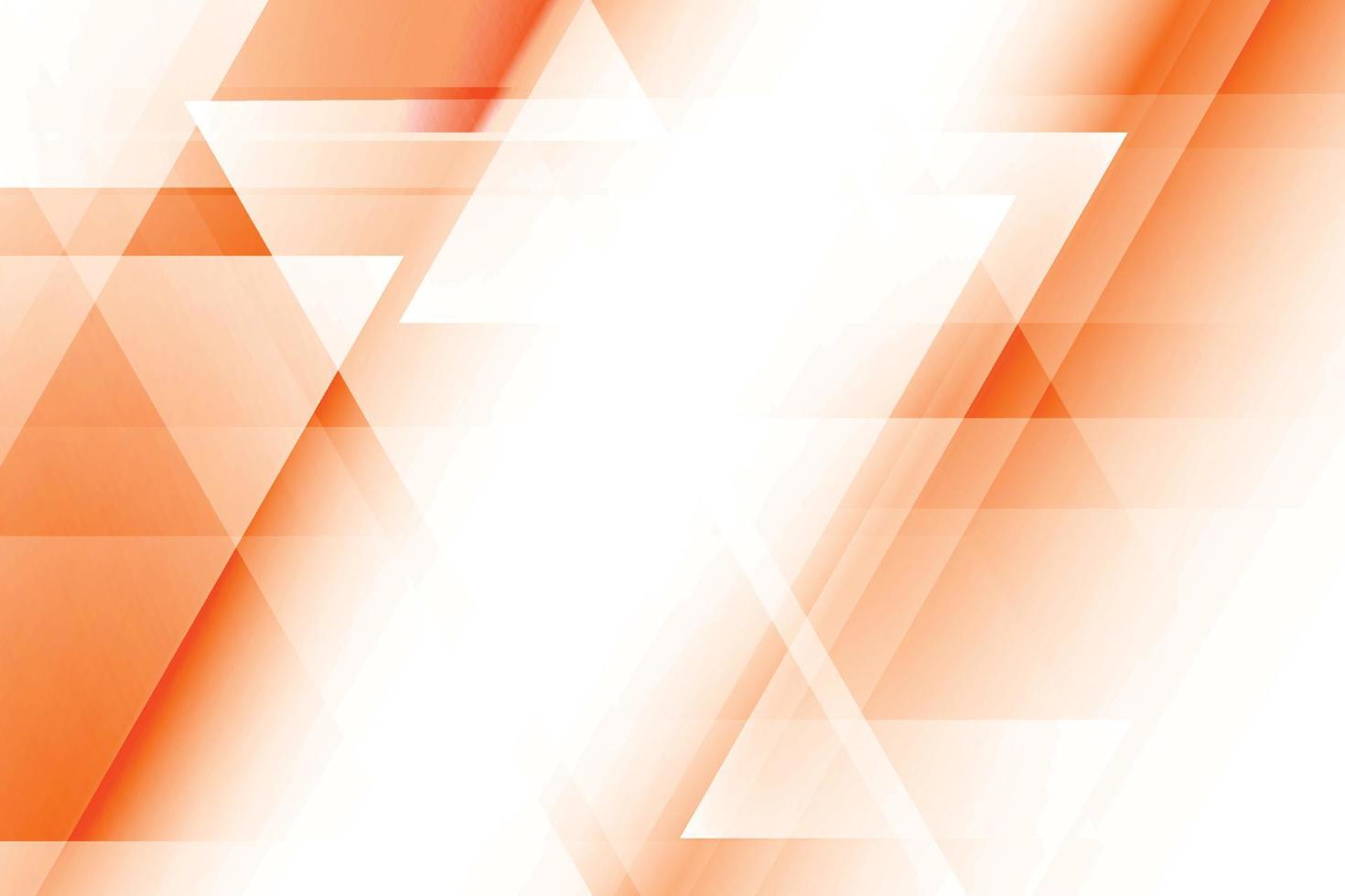 Abstract orange and white color background with geometric tritangle shape. Vector illustration.