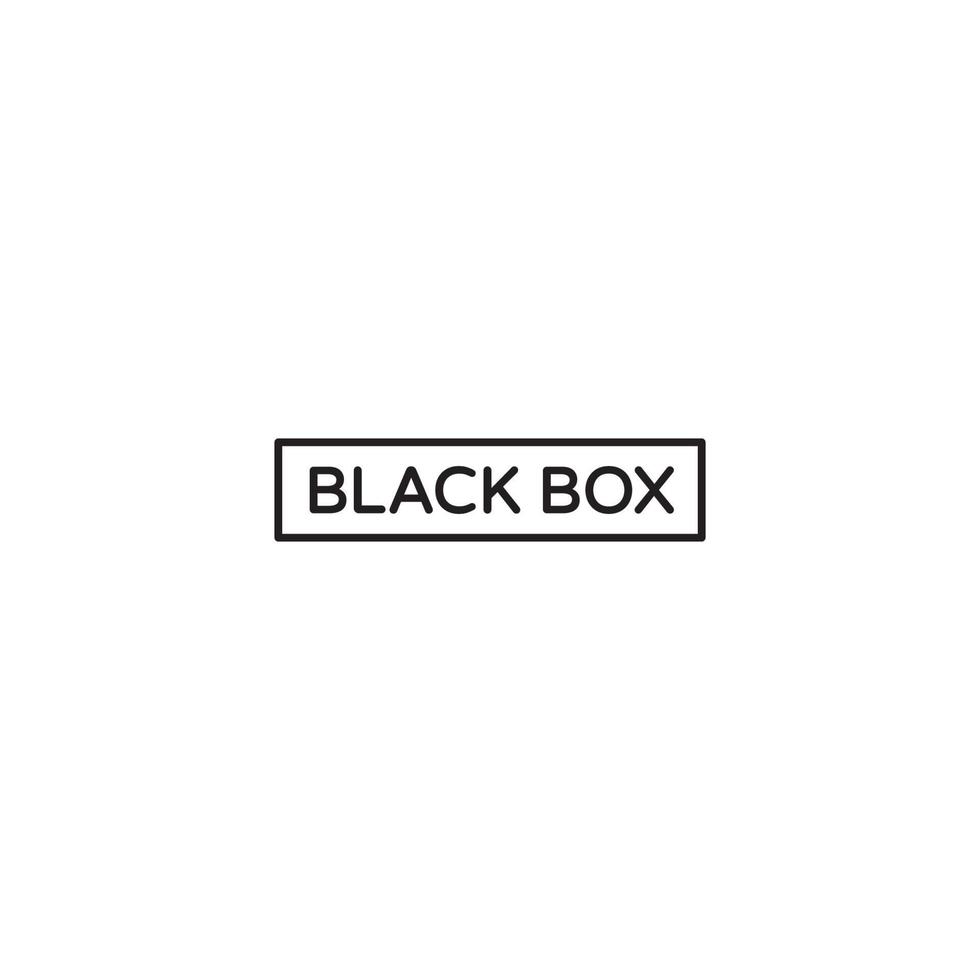 diseño de logotipo de marca de texto de caja negra vector