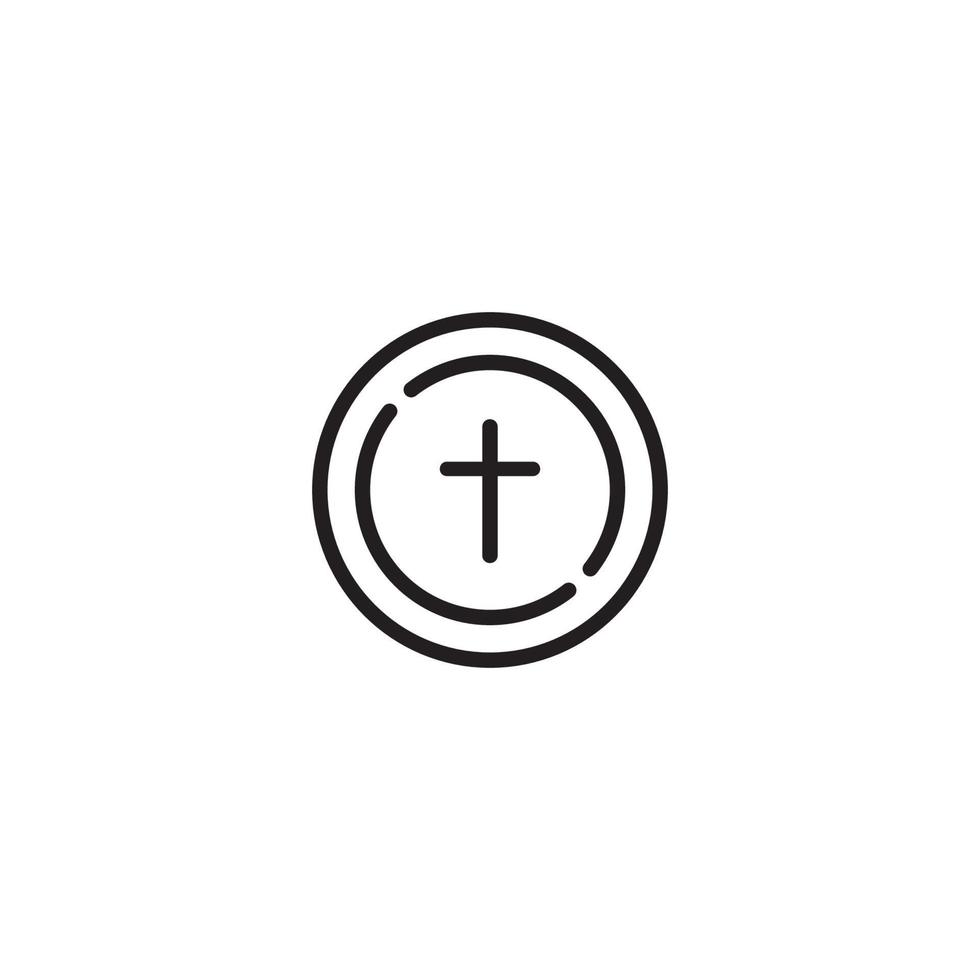 a simple Cross logo or icon design vector