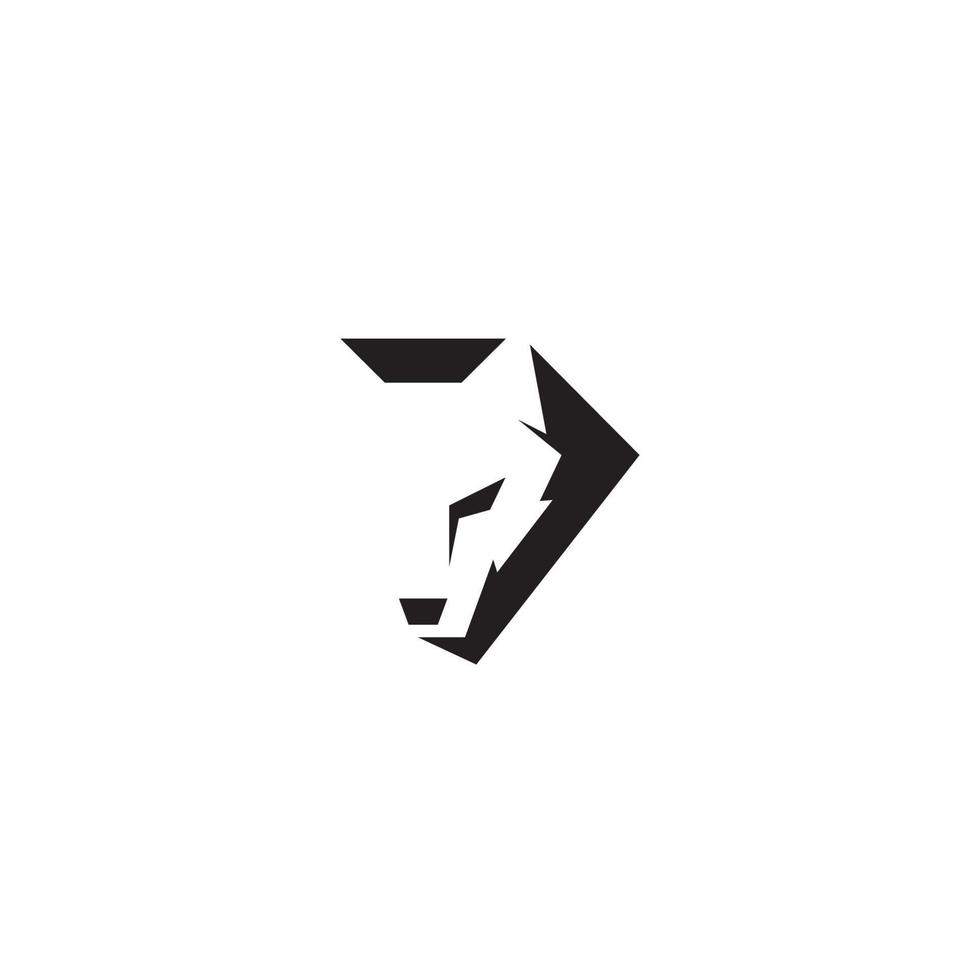 diseño de logotipo o icono de perro o lobo vector