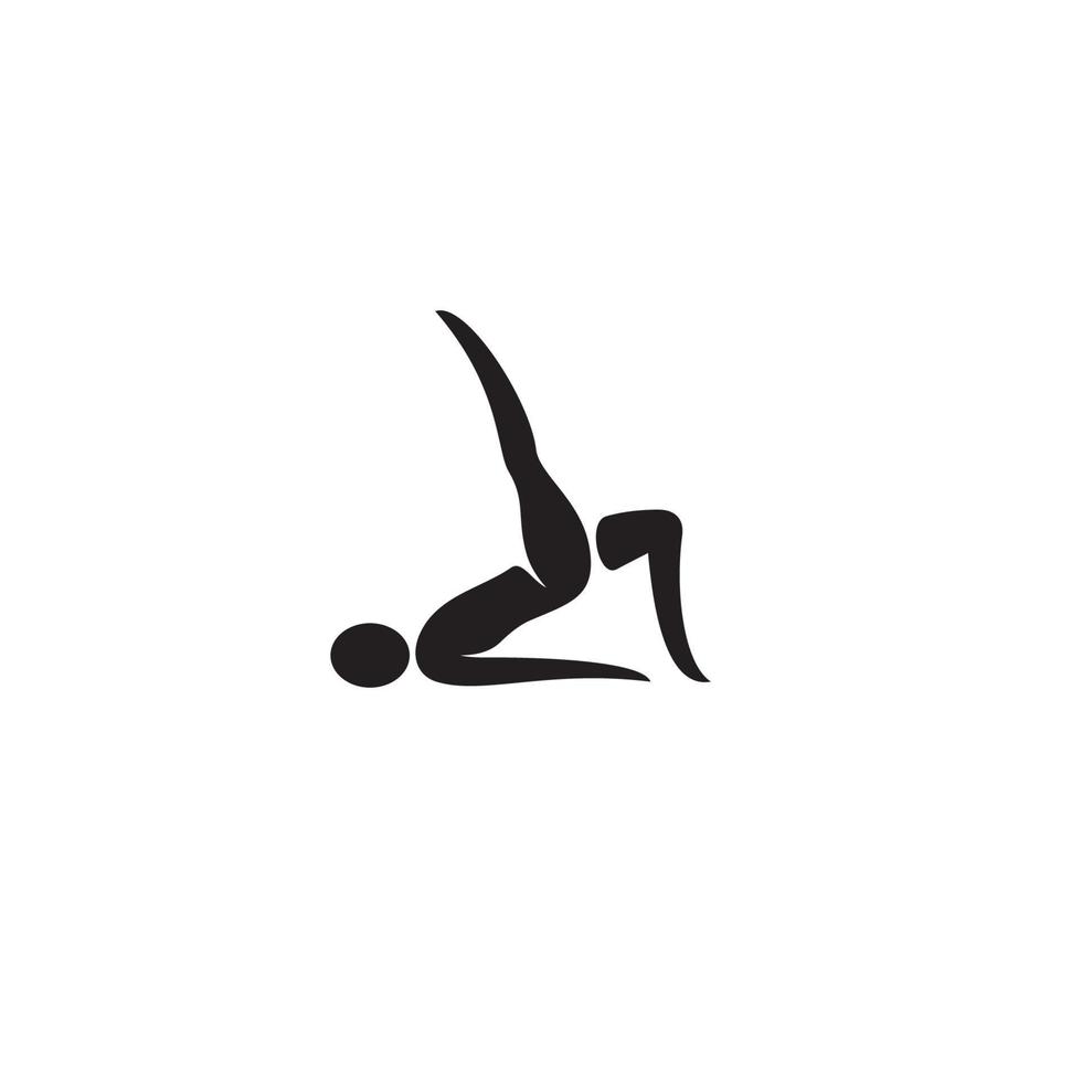 un simple diseño de logotipo o icono de pilates vector