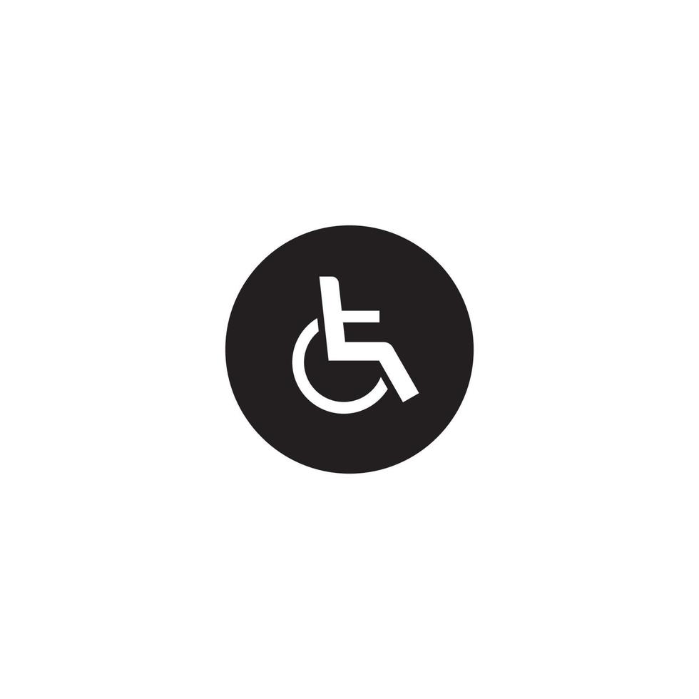 a simple Wheelchair logo or icon design 5068562 Vector Art at Vecteezy