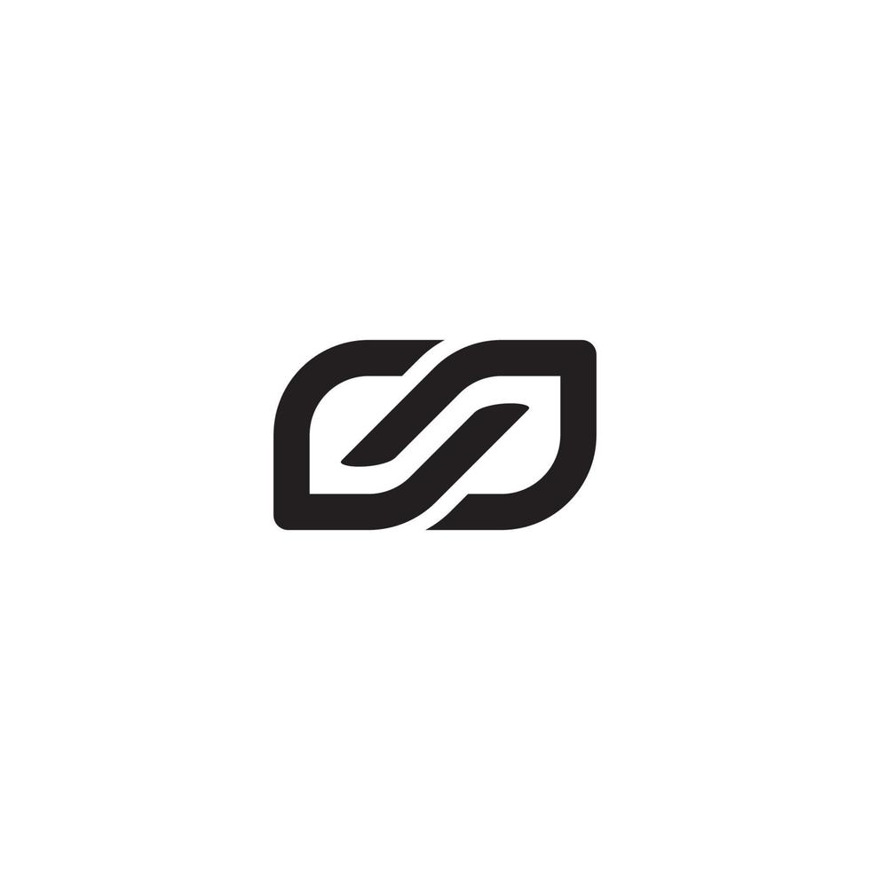 Connection or Infinity logo or icon design vector