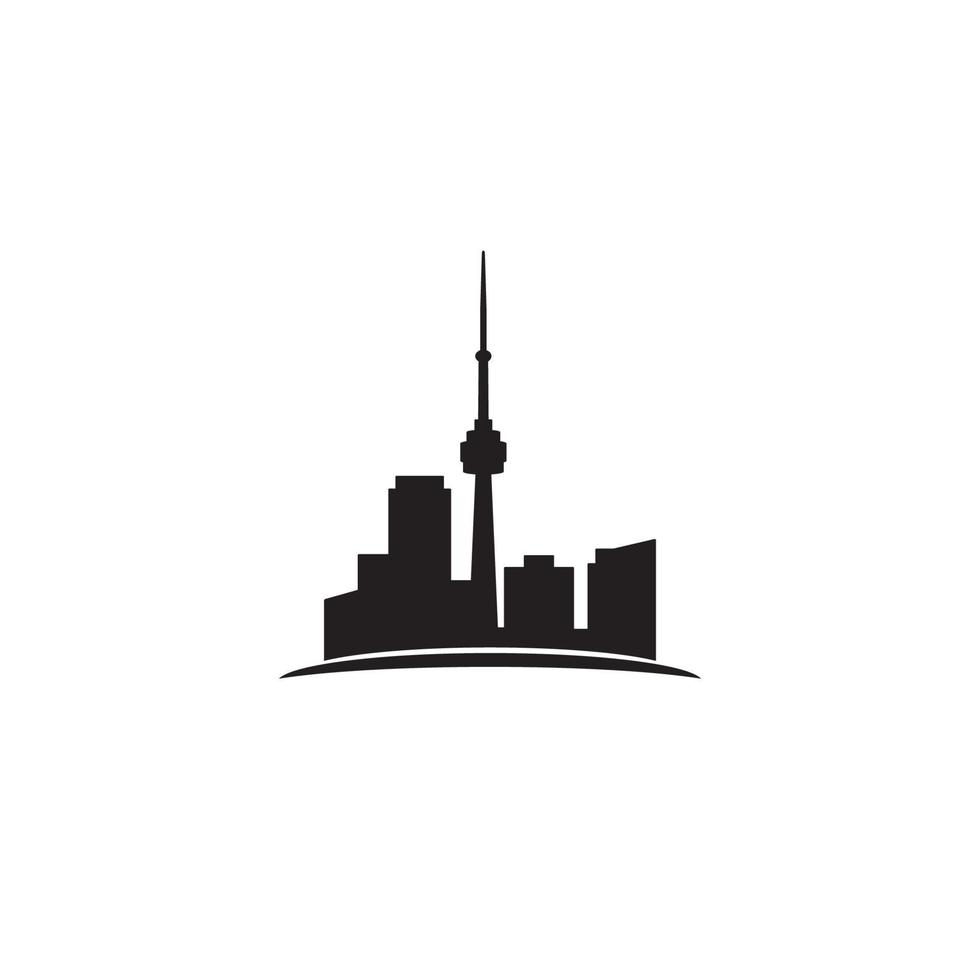 un diseño de logotipo o icono del horizonte de Toronto vector