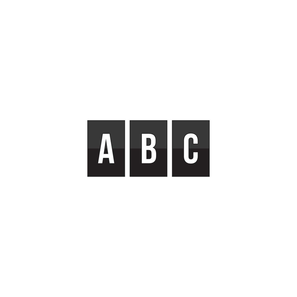 Diseño de logotipo o icono de letra abc. envíenos un mensaje en nuestras redes sociales si necesita nuestra ayuda para poner las iniciales de su empresa en el diseño vector