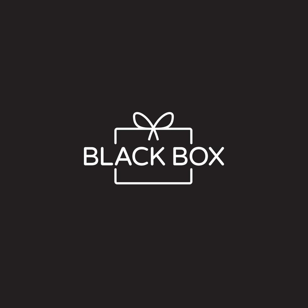 Black Box wordmark logo design vector