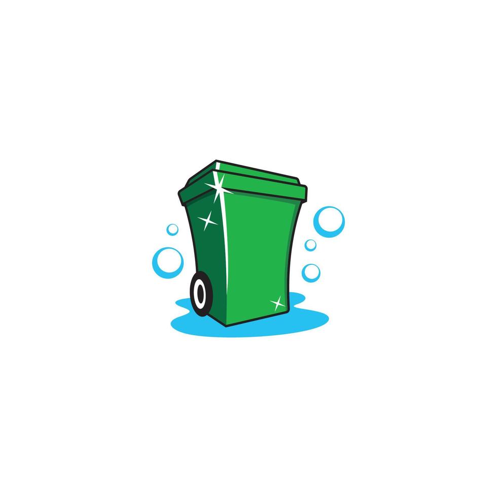 Trash Bin logo or icon design vector