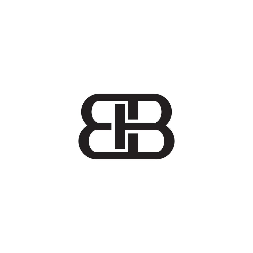 Letter BB or BTB logo or icon design vector